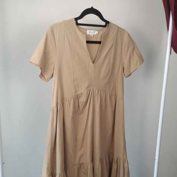 Molly Bracken V-Neck short sleeve Coton blend dress SIze XS - Picture 2 of 7